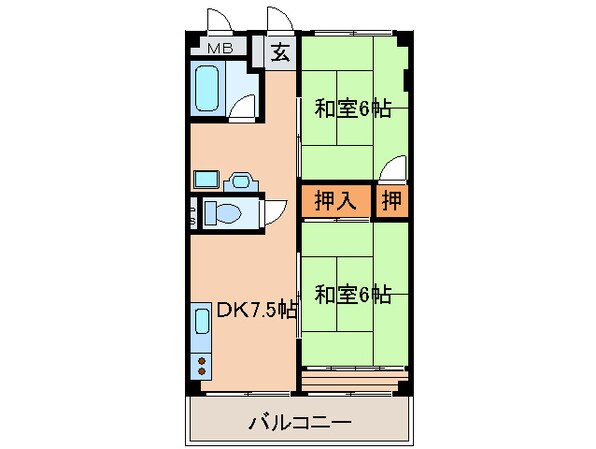 第１マンション寺直の物件間取画像